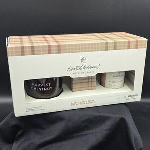 Hearth & Hand HARVEST CHESTNUT GIFT SET Candle Room Spray Match MAGNOLIA Target